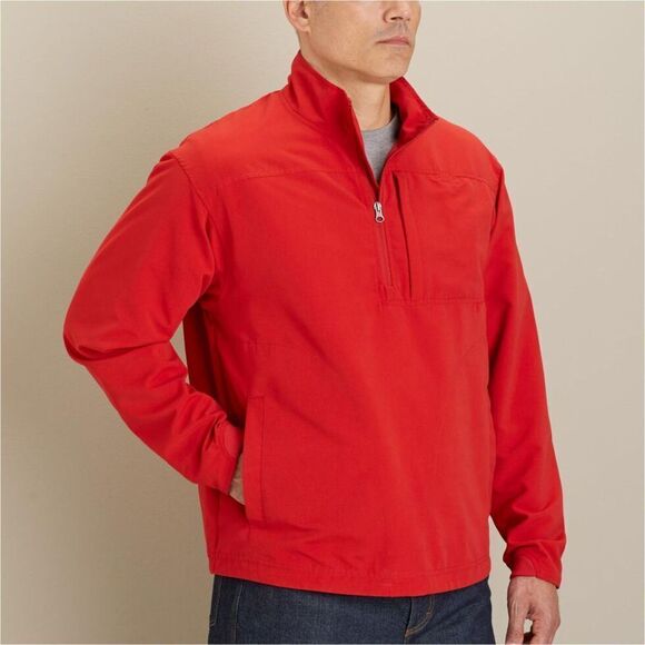 DULUTH Men's Red Bogey Windshirt 2.0 Outdoor Windbreaker Pullover Large Tall - Picture 1 of 7